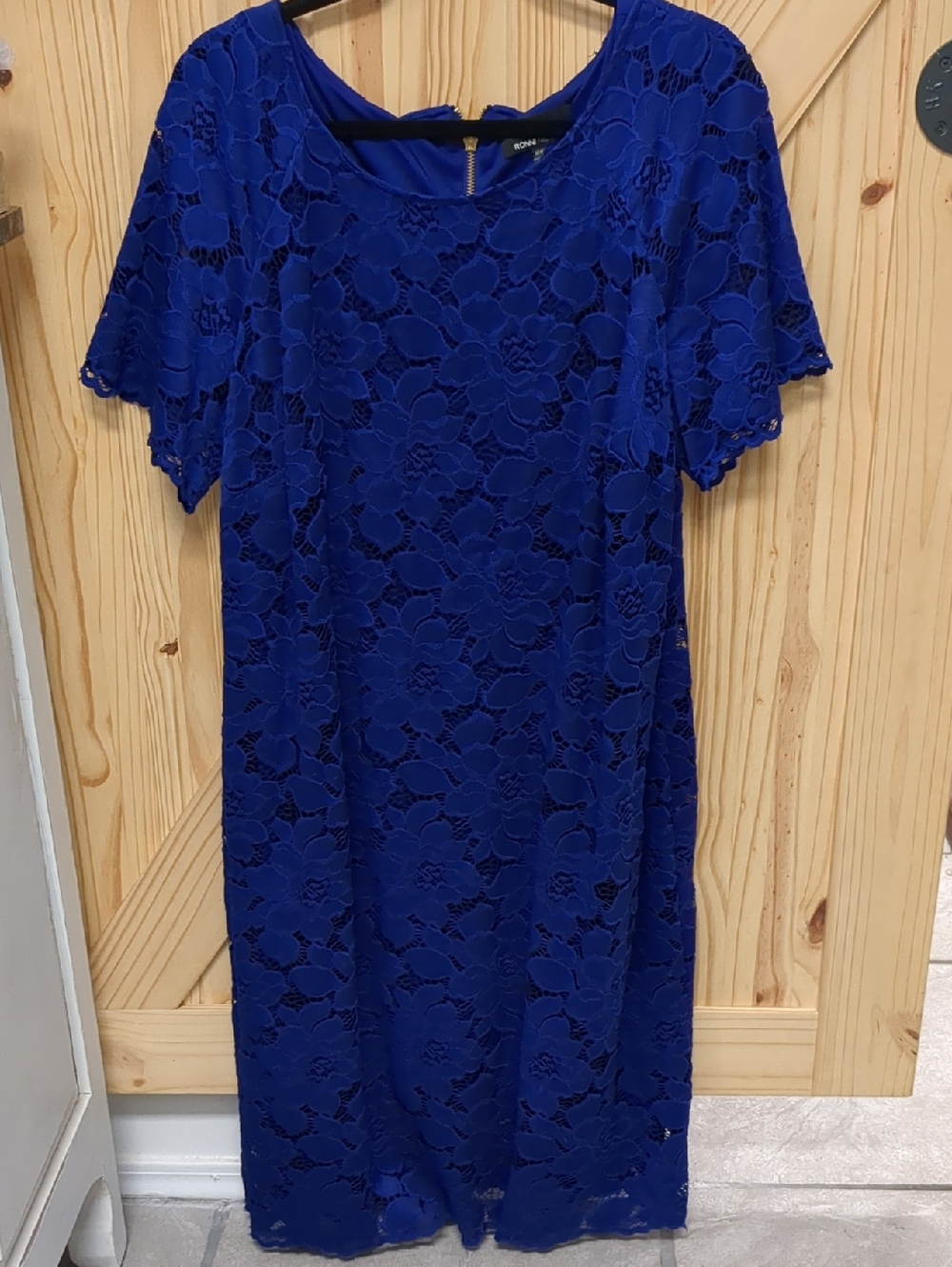 Ronni Nicole Royal Blue Lace Midi Dress